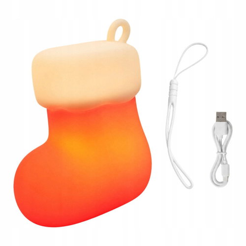 Verk 12411 Silicone LED night light, USB, 3 lighting modes, sock - Night Light - Main image