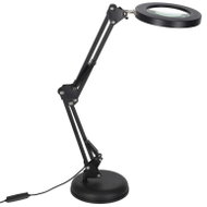 KIK KX2987 Multifunkční kosmetická lampa s lupou 12 W, USB, černá - Table Lamp