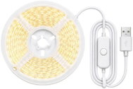 Verk 12463 LED pásek s vypínačem 5 m, USB 5 V, samolepicí, studená bílá - LED Light Strip