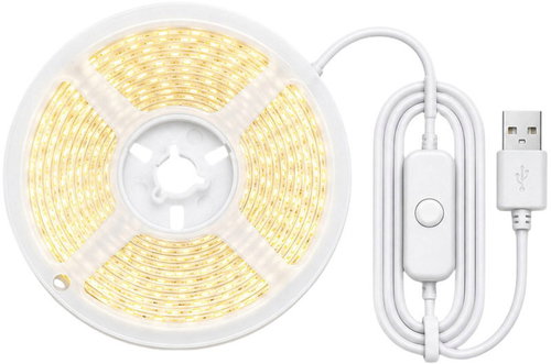 Verk 12463 LED pásek s vypínačem 5 m, USB 5 V, samolepicí, studená bílá - LED Light Strip - Main image