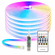 Verk 12468 Neonový LED pásek RGB 5 m, Bluetooth, dálkový ovladač, USB 5 V - LED Light Strip