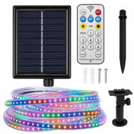 Verk 12470 Solární RGB LED pásek 5 m, IP65, dálkový ovladač, senzor soumraku - LED Light Strip