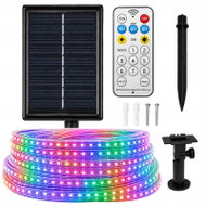 Verk 12471 Solární RGB LED pásek 10 m, IP65, dálkový ovladač, senzor soumraku - LED Light Strip