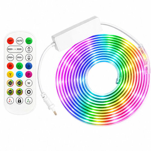 Verk 12473 RGB neon LED strip, 10 m, Bluetooth, remote control, USB - LED Light Strip - Main image
