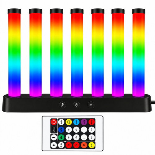 Verk 12482 LED RGB Equaliser lamp with 7 columns, remote control, USB 5V, Music Sync Main image Verk 12482 LED RGB Equaliser lamp with 7 columns, remote control, USB 5V, Music Sync - Decorative Lighting - Main image