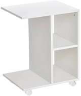 ModernHome PJJCFT0060 Stolek na kolečkách 58 × 45 × 35 cm, bílý - Side Table