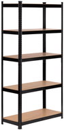 ModernHome G9040B Kovový regál 180 × 90 × 40 cm, černý - Shelving Unit