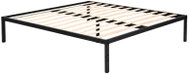 ModernHome GIC-BF03 Kovová postel s lamelovým roštem 135 × 190 cm, černý rám - Bed