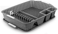 Mega Plast Odkapávač na nádobí, polyratan, šedá metalíza - Draining Board