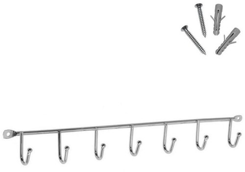 DuraHome MARAKELE 09835 Wall-mounted Coat Rack, 7 hooks, chrome - Coat Hanger - Main image