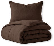Posteloholici 1273645 Mušelínové povlečení Velia, 140 × 200 cm, hnědé - Bed Linen