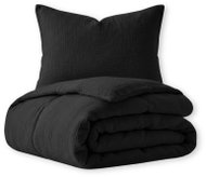 Posteloholici 1273236 Mušelínové povlečení Velia, 140 × 200 cm, černé - Bed Linen