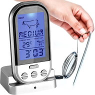 Retoo Wireless Grill and Smoker Thermometer with LCD Display - Digital Thermometer