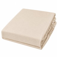Posteloholici 1274815 Jersey prostěradlo Eira s gumou 80 × 160 cm, béžové - Bedsheet