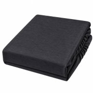 Posteloholici 1274812 Jersey prostěradlo Eira s gumou 220 × 200 cm, černé - Bedsheet