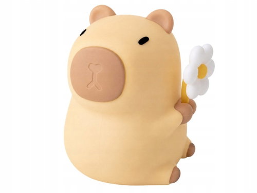 Verk 12418 Kapybara Silicone Night Light with Flower, Touch-sensitive - Night Light - Main image