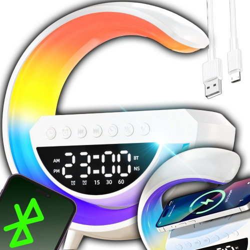 RETOO Bluetooth clock, radio, alarm clock, RGB lighting - Alarm Clock - Main image