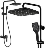 RETOO Sprchový set s dešťovou hlavicí, sprchový sloup s ruční sprchou, černý matný - Shower Set