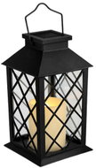 Verk 12387 Dekorativní LED lucerna se svíčkou, 28 cm, solární panel, černá - Lantern