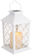 Verk 12387 Dekorativní LED lucerna se svíčkou, 28 cm, solární panel, bílá - Lantern