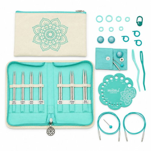 KnitPro Mindful Kindness sada nerezových krátkých výměnných jehlic 10 cm - Knitting Needle - Main image