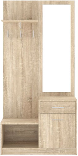 Nejlevnější nábytek Předsíňová stěna PONETI, dub sonoma - Hall Set - Main image