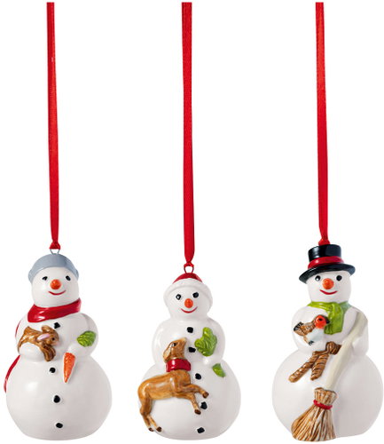 Villeroy & Boch Set vánočních ozdob NOSTALGIC ORNAMENTS Sněhulák 3 ks - Christmas Ornaments - Main image