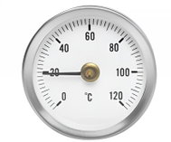 Ruhhy 8122 Příložný bimetalový teploměr 63 mm s pružinou, 0 - 120 °C - Thermometer