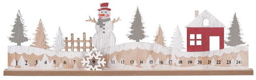 Z - TRADE Adventní kalendář dřevěný, bílo-šedý - Advent Calendar - Main image