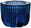 Glass Candlestick FLEUR BLEU