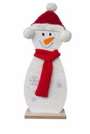 GOBA Sněhulák svítící, červený, 18 × 6 × 48 cm - Christmas Decoration
