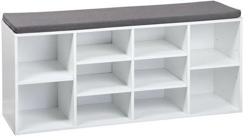 KESPER Botník se sedákem 103 × 31 × 48 cm, dekor bílé vápno - Shoe Rack - Main image