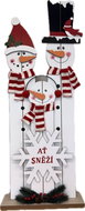 Goba Dřevěná vánoční dekorace – Sněhuláci „Ať sněží“, 30 × 75 cm 3000954 - Christmas Decoration