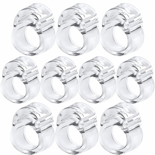 Verk 27573 Silicone Door Handle Stopper, Transparent, 10 pcs - Doorstop - Main image
