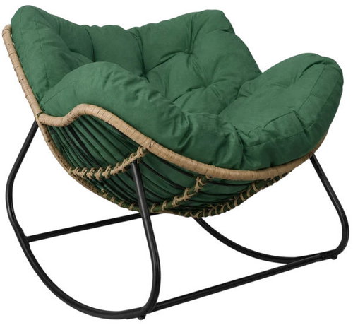 Gordon G1532 rocking chair with soft XL cushion, green - Rocking Chair - Main image