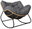 G1531 XL rocking chair with soft cushion, dark grey