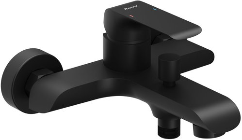 Ravak FL 022.20BLM wall-mounted bath tap without shower set, matt black - Tap - Main image
