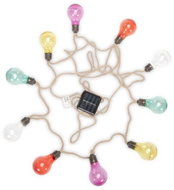 AVIDE Outdoor colour string lights 5m, 10 bulbs, warm light, solar - Light Chain