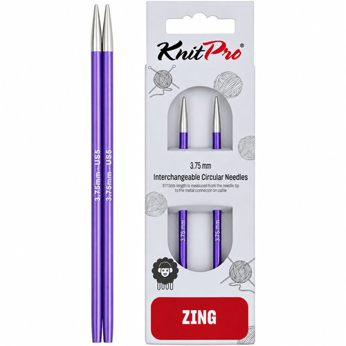 KnitPro 13cm interchangeable needles, 3.75mm - Knitting Needle - Main image