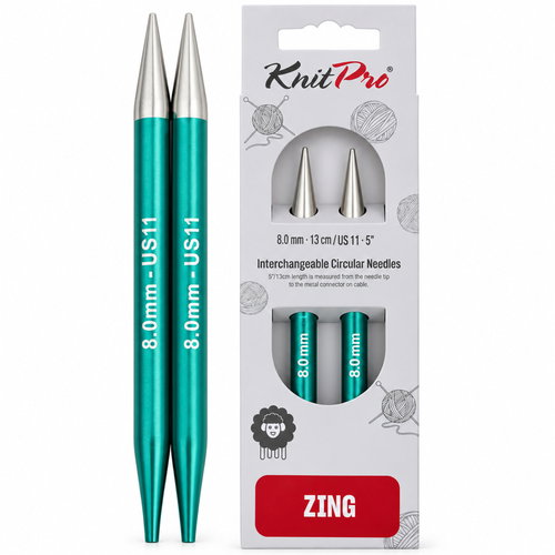 KnitPro 13cm interchangeable needles, 8.0mm - Knitting Needle - Main image