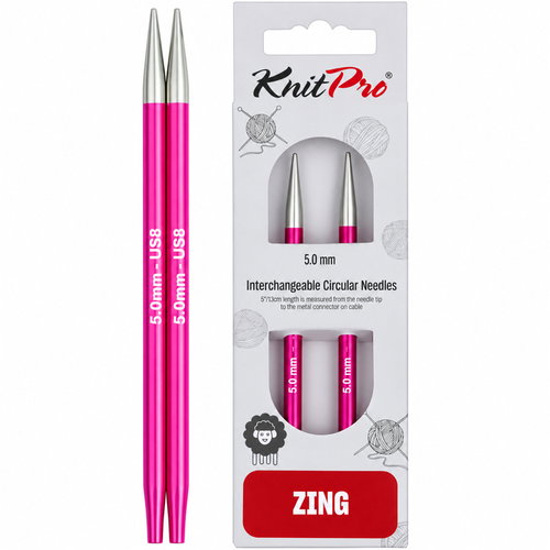 KnitPro 13cm interchangeable needles, 5.0mm - Knitting Needle - Main image