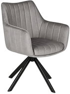 ModernHome TIKJ-4 Swivel upholstered dining chair with armrests, grey - Dining Chair