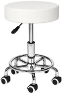 ModernHome BC007-5-WH cosmetic swivel stool, height-adjustable, eco-leather, white - Stool