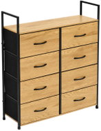 ModernHome GIC-C106-19 fabric drawer chest 80 × 24 × 107 cm, brown/black - Chest of Drawers