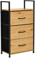 ModernHome GIC-C101-19 fabric drawer chest 81 × 40.5 × 24 cm, brown-black - Chest of Drawers