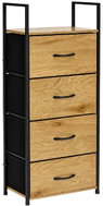 ModernHome GIC-C102-19 fabric chest of drawers 40.5 × 24 × 101.5 cm, brown/black - Chest of Drawers
