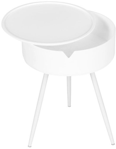 ModernHome CT3022 side table with removable tray 40cm, white - Side Table - Main image