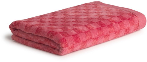 MÖVE Monochrome Check towel 50 × 100 cm, coral - Towel - Main image