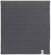 MÖVE Piquée waffle pattern hand towel 30 × 30 cm, graphite - Towel