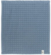 MÖVE Piquée towel with waffle pattern 30 × 30 cm, steel blue - Towel